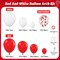 114pcs Red and White Balloons, Red and White Balloon Arch Kit(Red)